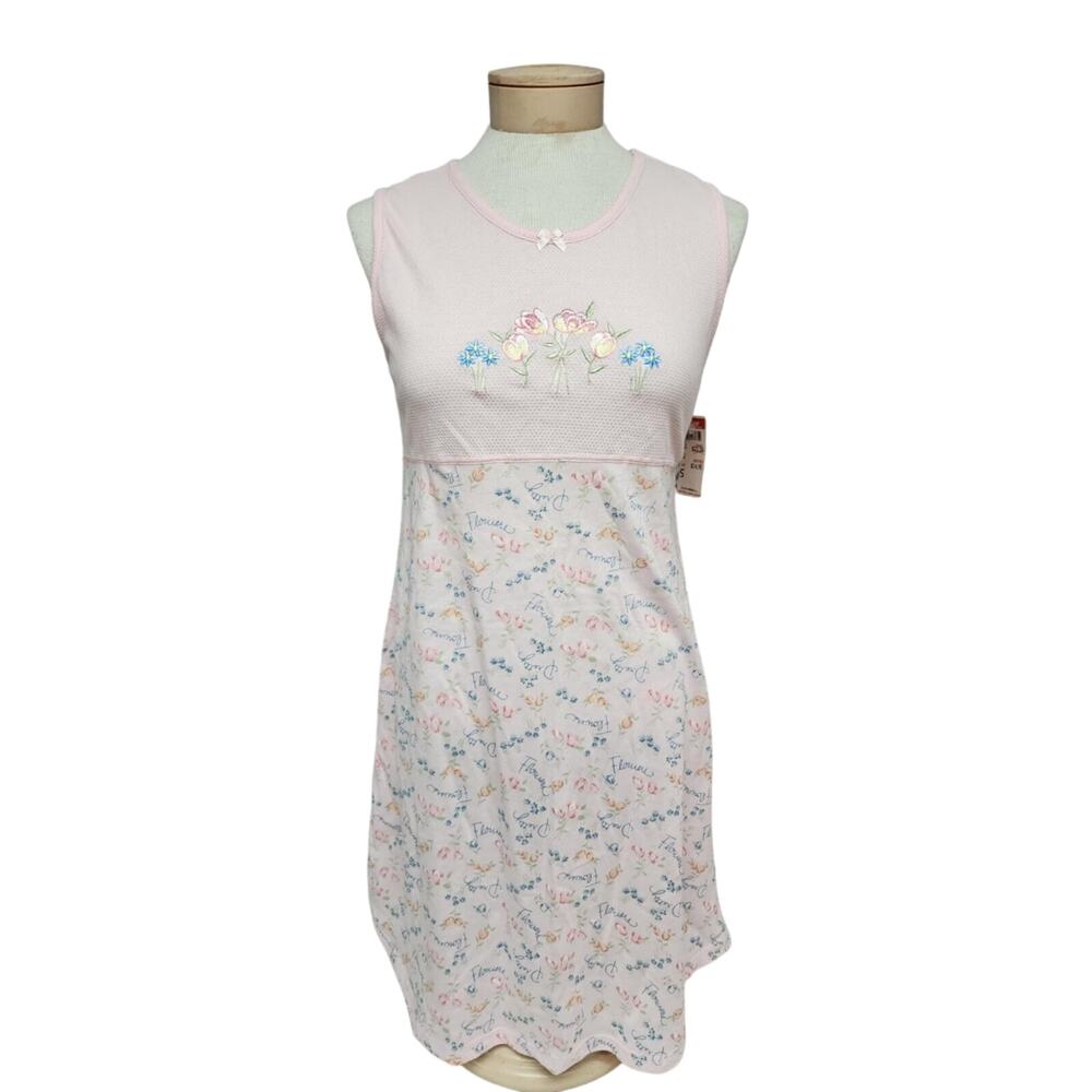 Vintage Sasson Signature Women's Size Small Sleeveless Night Gown Pink New